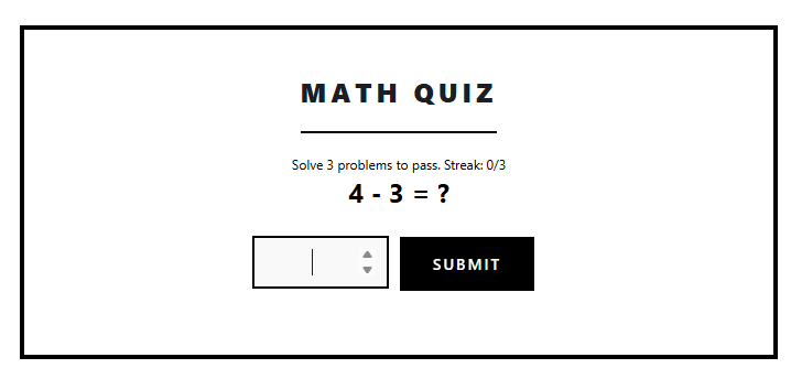 Math Quiz Game